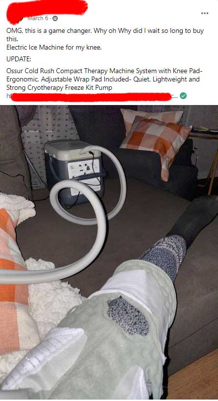 Image of Ice Machine After Knee Surgery