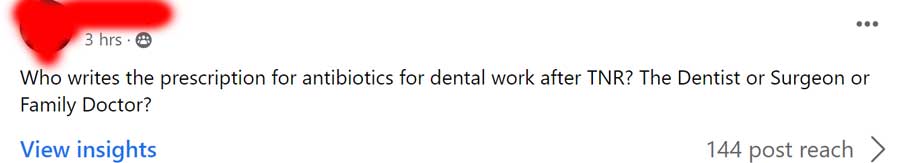 Who Orders the Antibiotics After Knee Replacement Before Dental Work